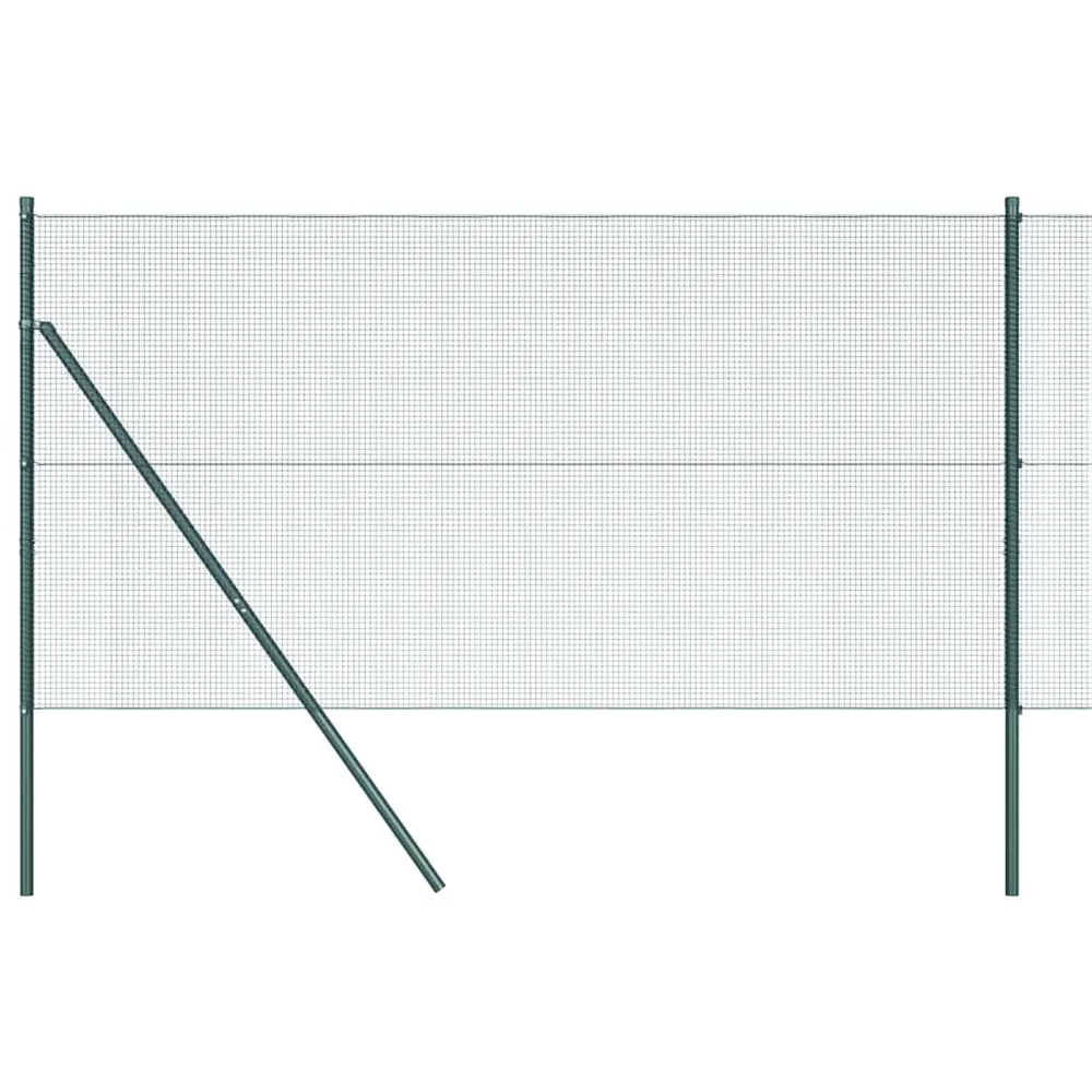 vidaXL Sveiset trådgjerde for bakken 50 x 1,2 m PVC-belagt stål Grønn v:3892300