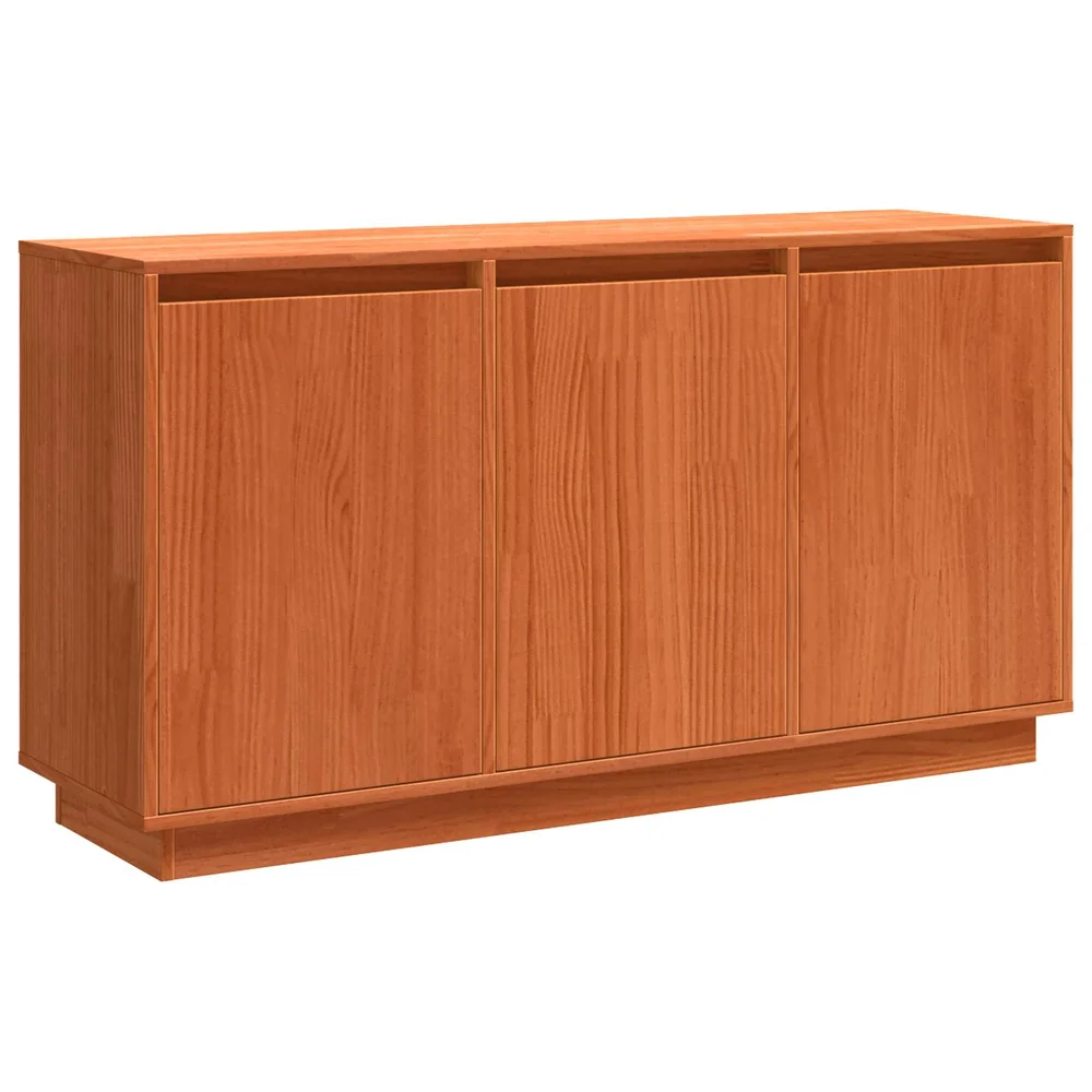 vidaXL Serviesskap Brun Eik 111 x 34 x 60 cm Massiv furu v:9621780