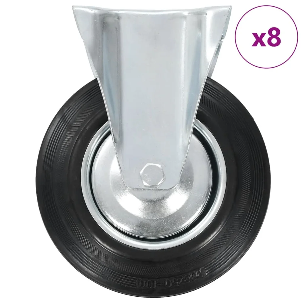 vidaXL Faste hjul 8 stk 200 mm v:9212345 vidaXL Faste hjul 8 stk 200 mm v:9212345