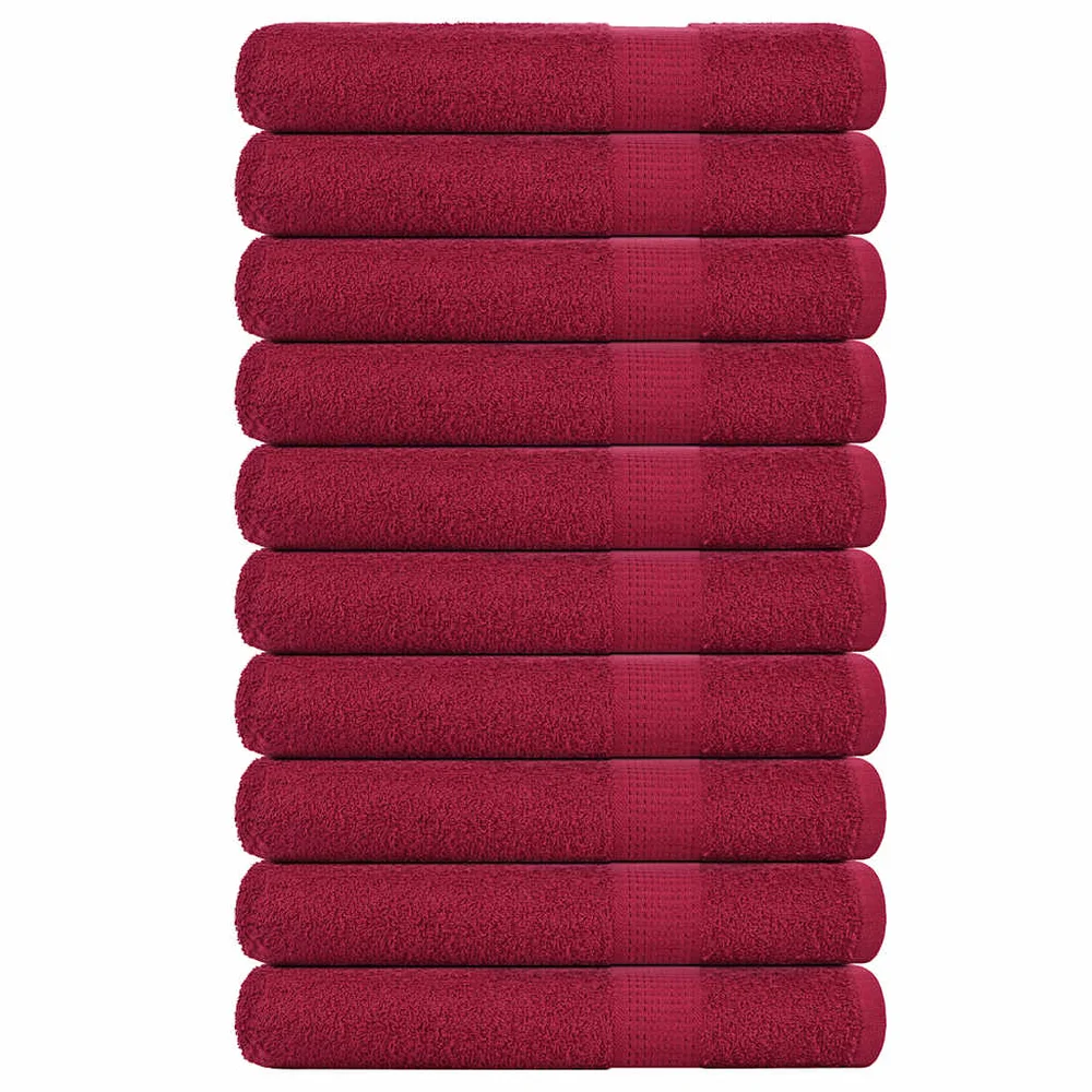 vidaXL Badstuhåndklær FROGN 10 stk burgunder 80×200 cm 360 gsm v:5031305 vidaXL Badstuhåndklær FROGN 10 stk burgunder 80×200 cm 360 gsm v:5031305