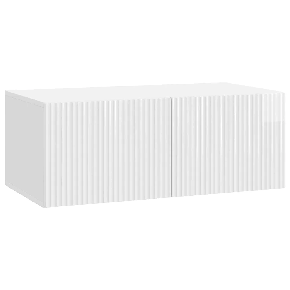 vidaXL Vegghengt TV skap 78,5 x 41 x 30 cm Høgglans hvit v:9267504
