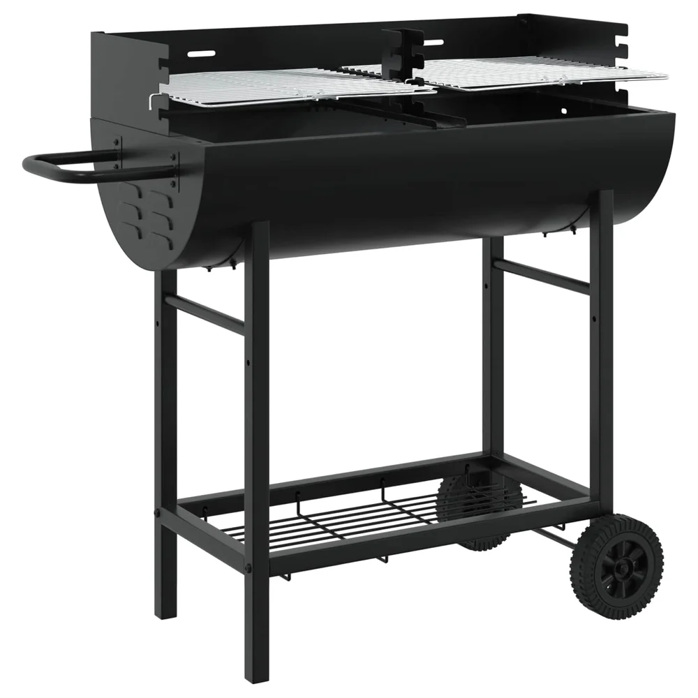 vidaXL Kullgrill 96,5 x 42,5 x 88,5 cm Svart v:791603 vidaXL Kullgrill 96,5 x 42,5 x 88,5 cm Svart v:791603