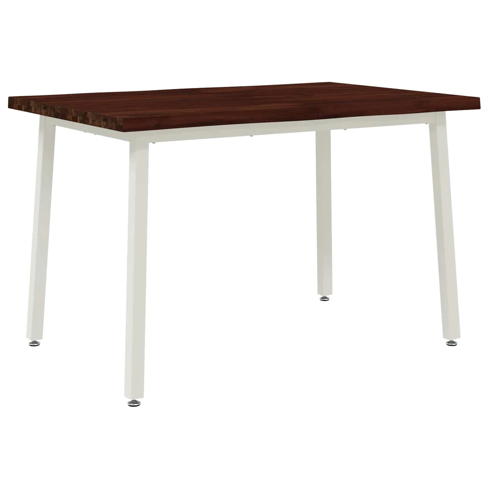 vidaXL 120 x 80 x 75 cm Solid akasietre Mørk Brun og Hvit Rektangulær v:8627698 vidaXL 120 x 80 x 75 cm Solid akasietre Mørk Brun og Hvit Rektangulær v:8627698