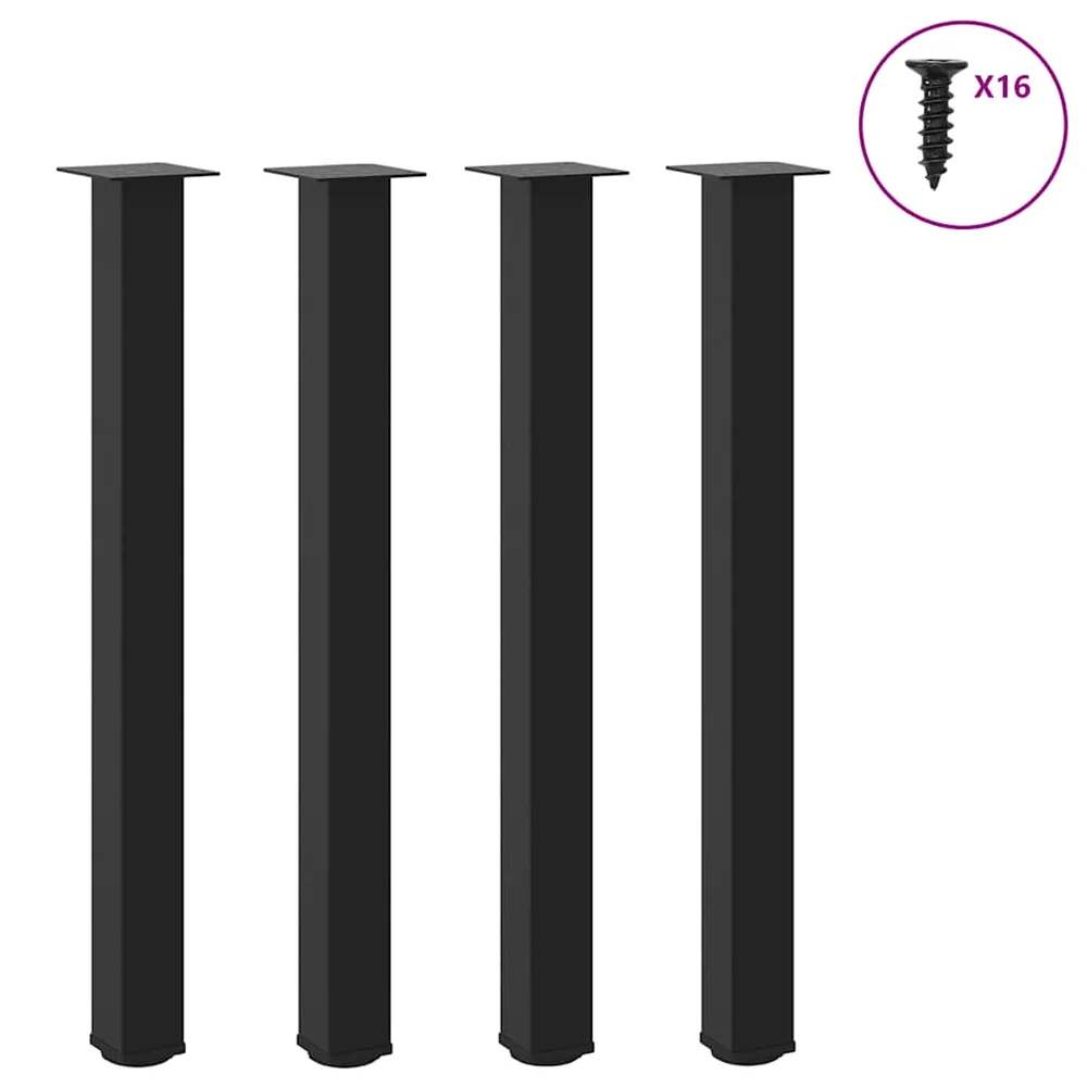 vidaXL Barbordben 4 stk svart 100-102 cm stål v:2166401 vidaXL Barbordben 4 stk svart 100-102 cm stål v:2166401