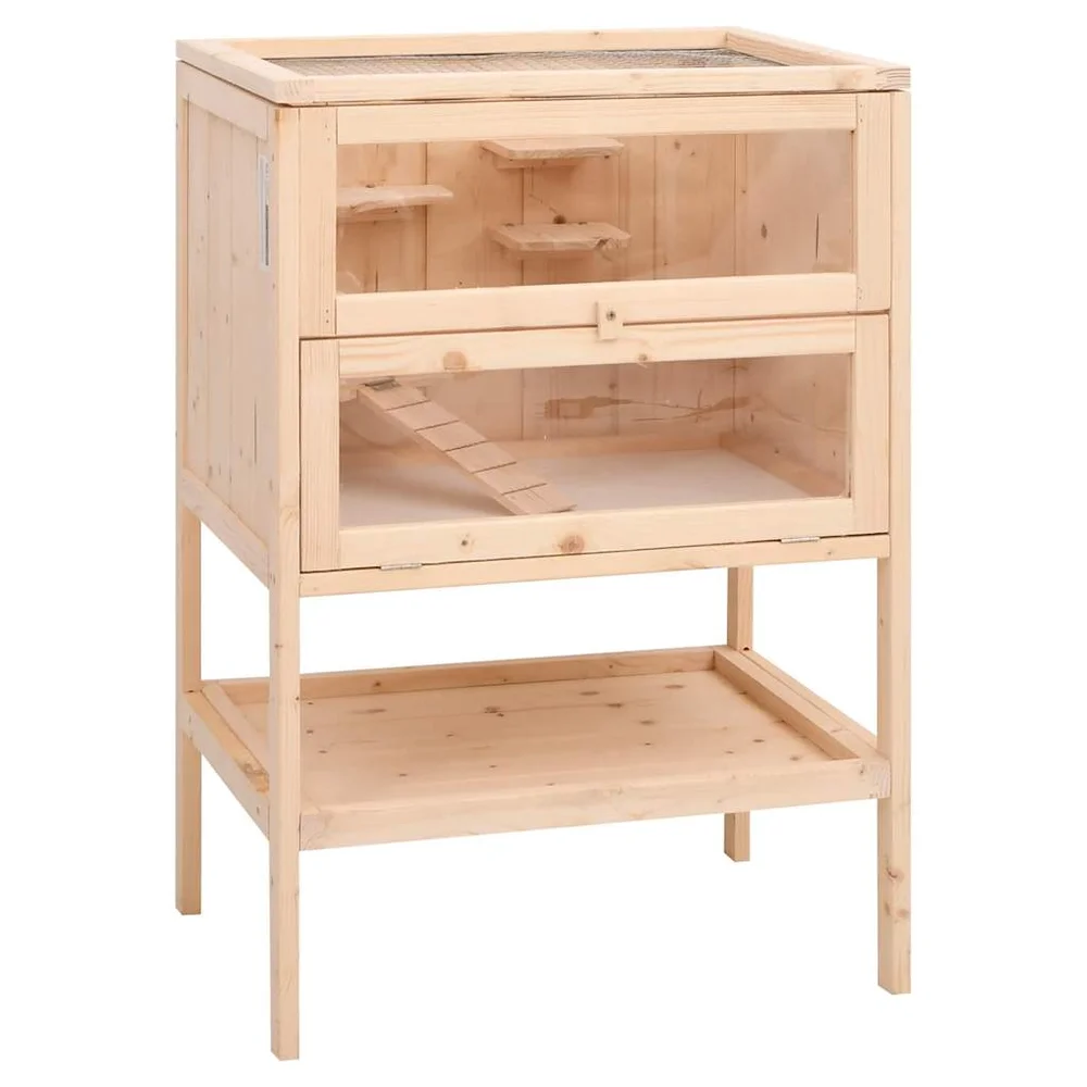 vidaXL Hamsterbur 55x40x80 cm heltre gran v:832744