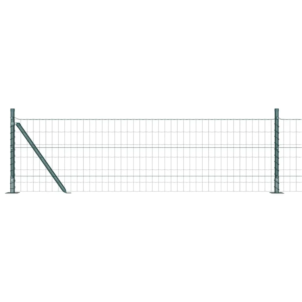 vidaXL Eurogjerde med betongfundament 50 x 0,6 m PVC-belagt stål Grønn v:6446970